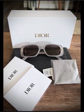 NEW AUTH DIOR Signature S121 Rectangular Sunglasses *FREE SHIPPING*